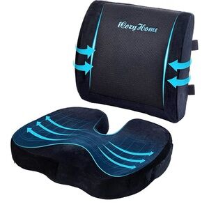 Coccyx Lumbar and Seat Cushion Set